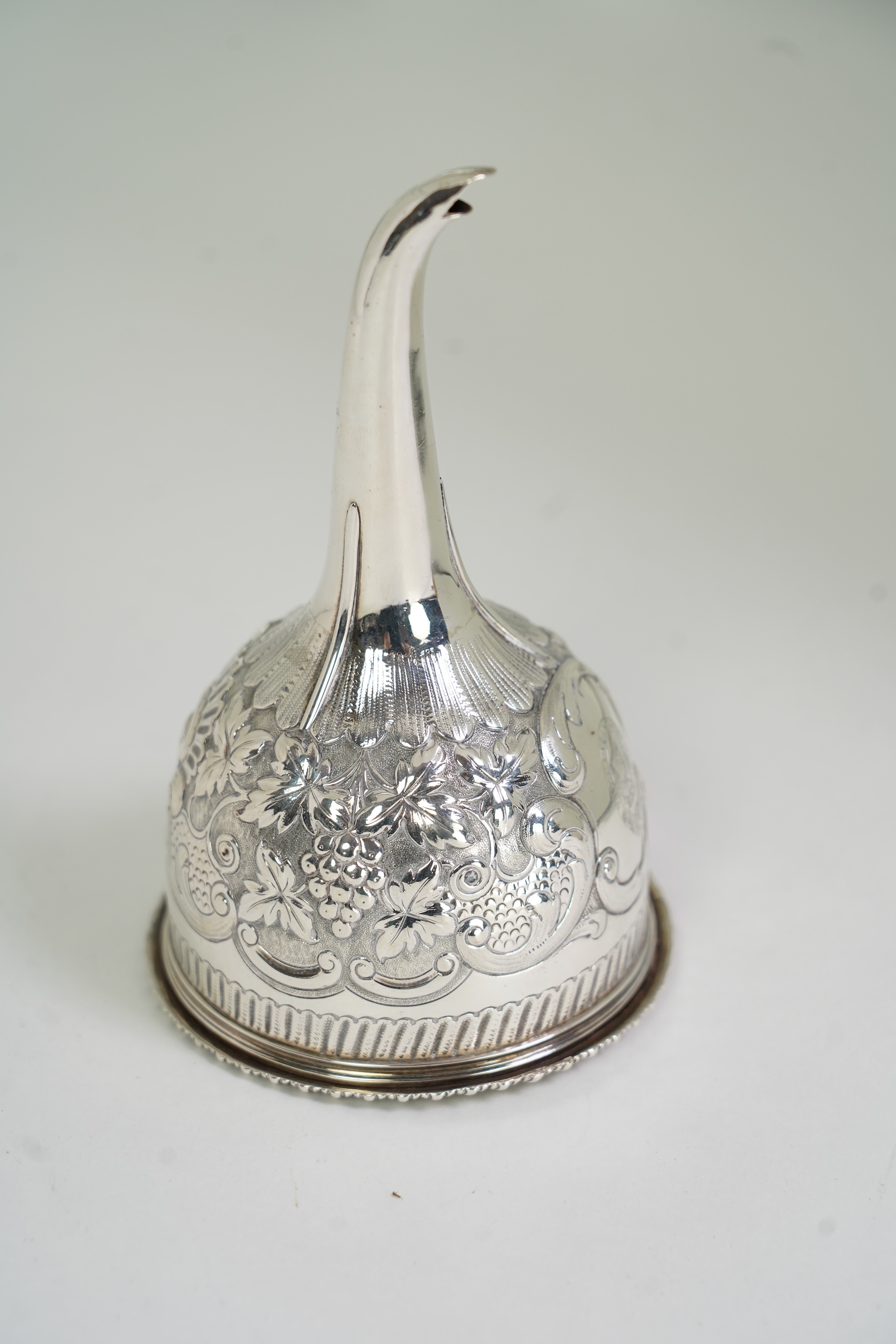 A George IV Irish silver wine funnel, by Stephen Bergin